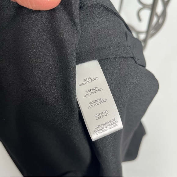 Calvin Klein Black& Gold Long Sleeve Button Down Blouse Size Large - Picture 11 of 13